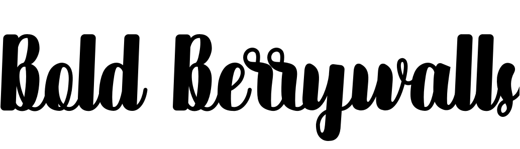 Font Bold Berrywalls