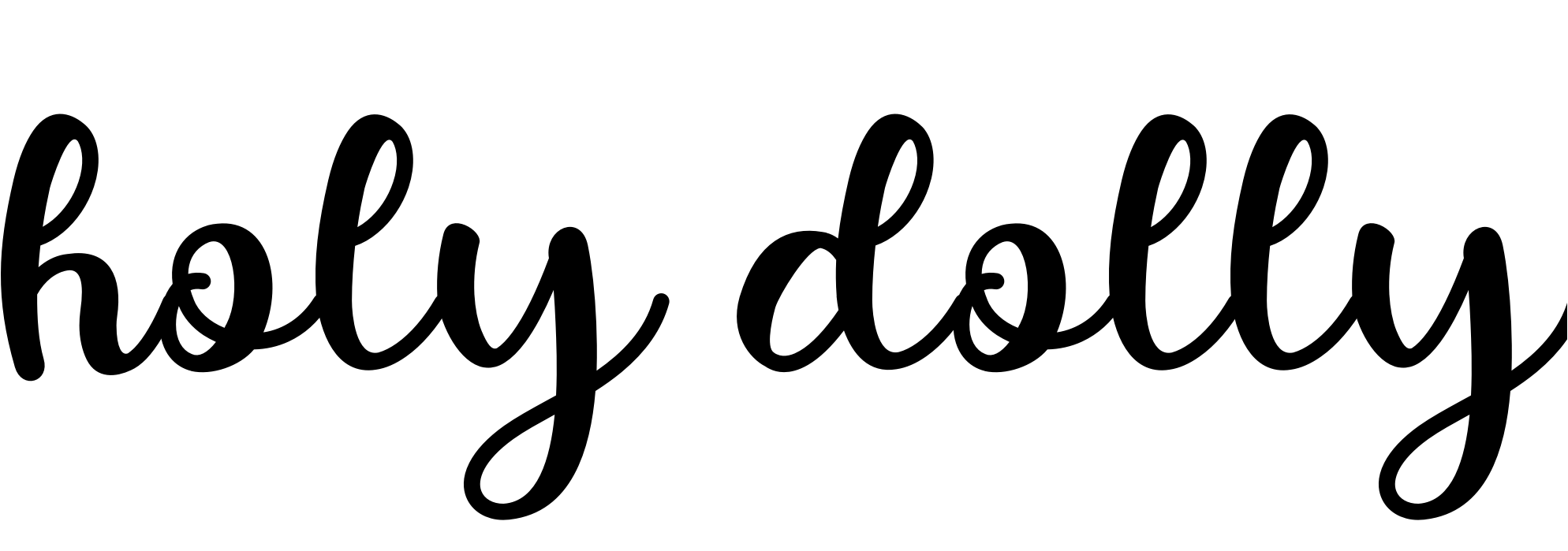Font holy dolly
