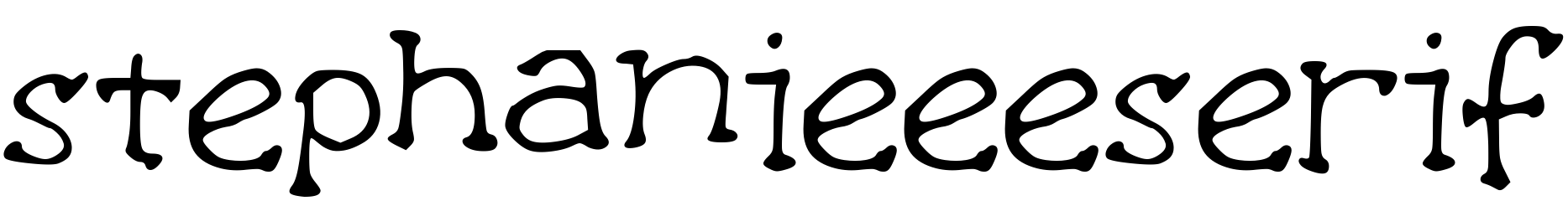 Font stephanieeeserif