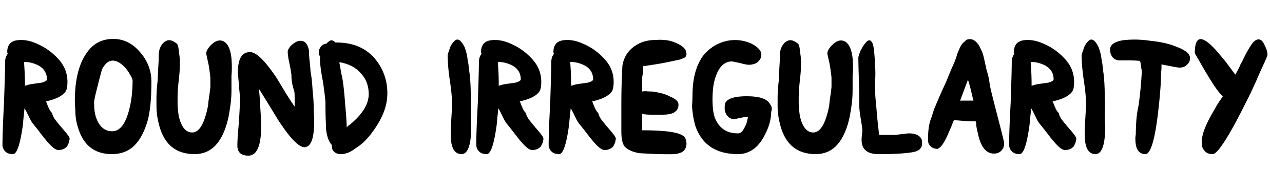 Font Round Irregularity