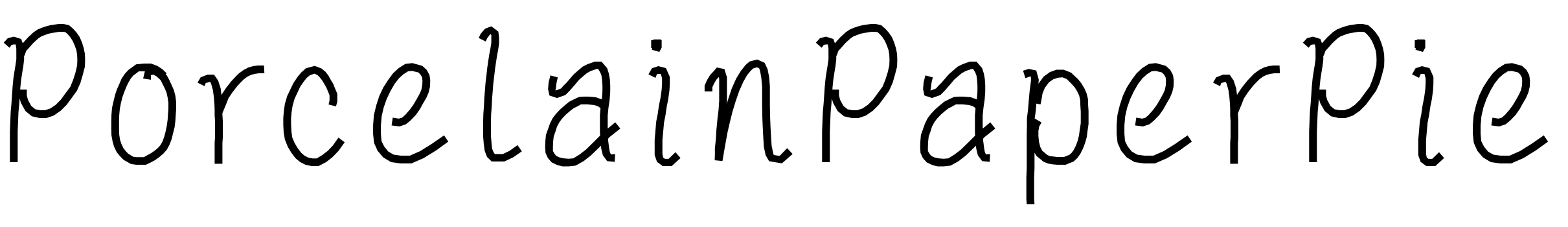 Font PorcelainPaperPie