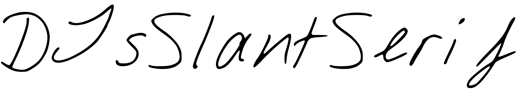 Font DJsSlantSerif