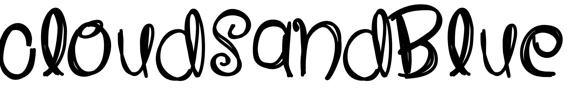 Font CloudsAndBlue