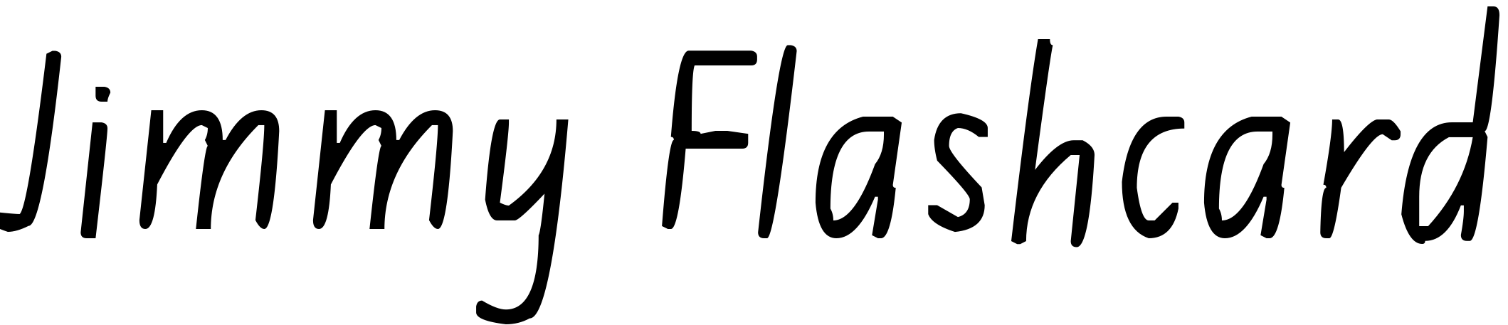 Font Jimmy Flashcard