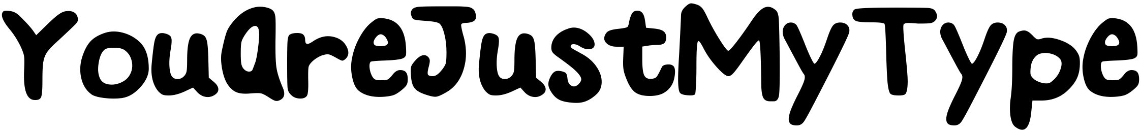 Font YouAreJustMyType