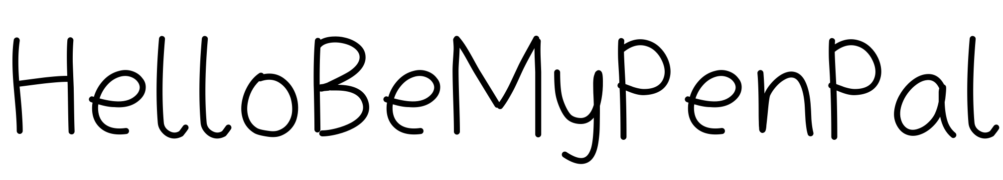 Font HelloBeMyPenPal
