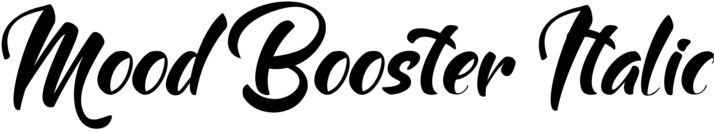 Font Mood Booster Italic