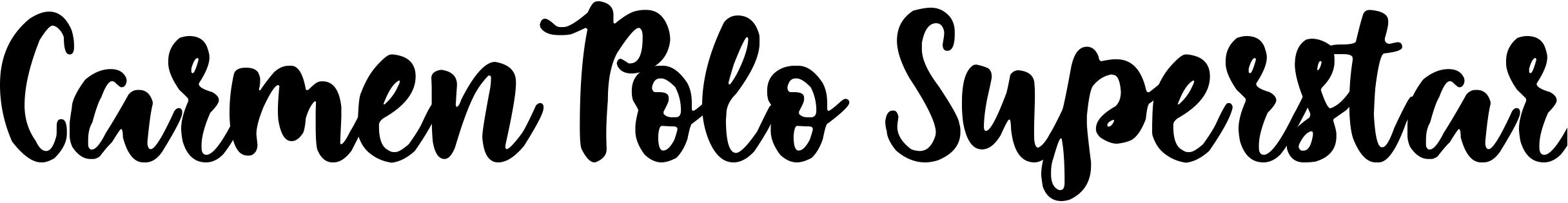 Font Carmen Polo Superstar