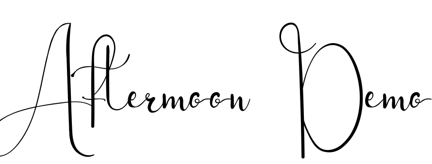 Font Aftermoon Demo