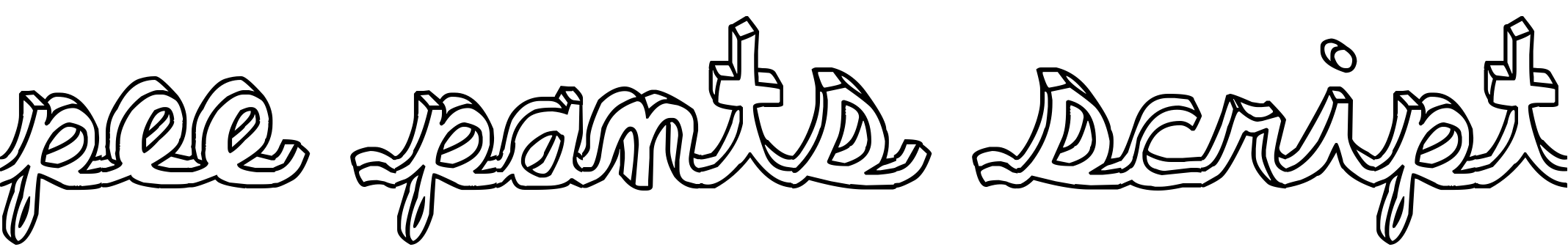 Font pee pants script
