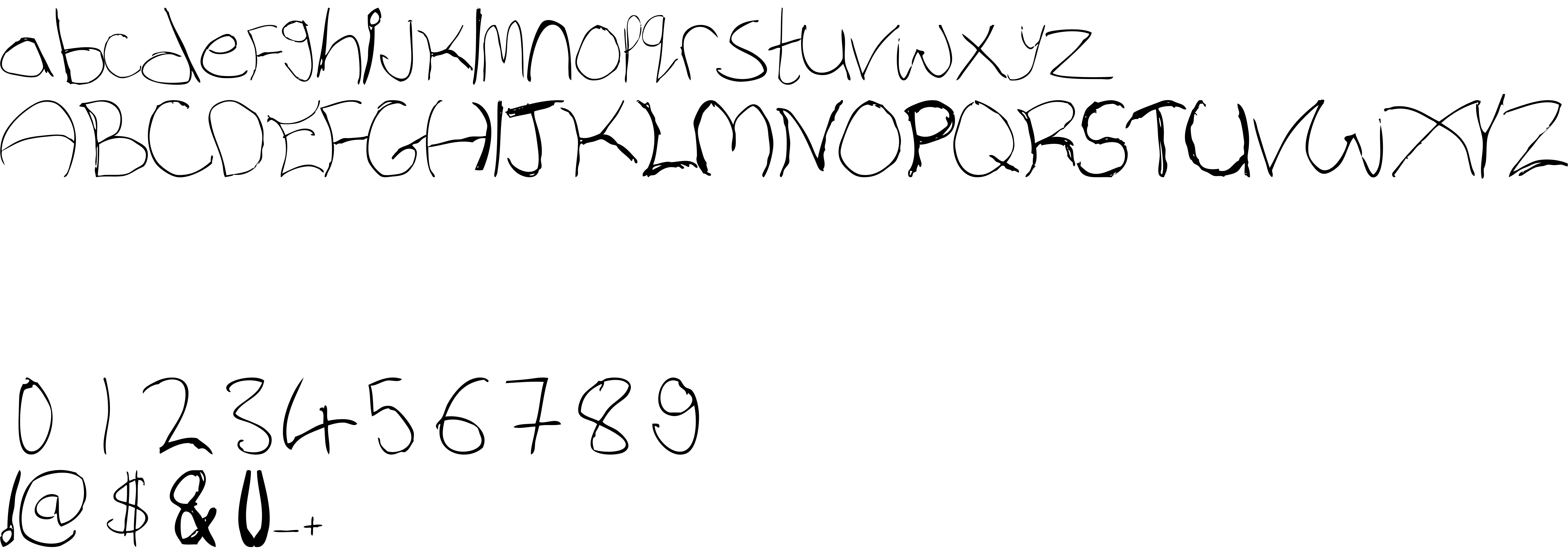 Preview font WhiskeyFingers