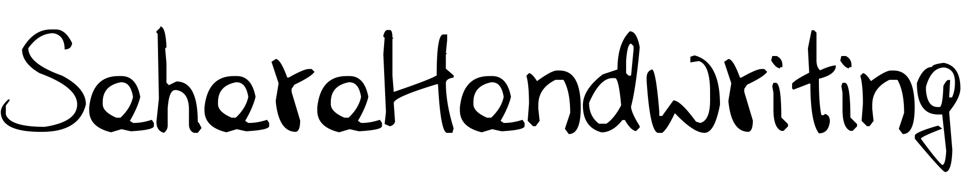 Font SaharaHandwriting