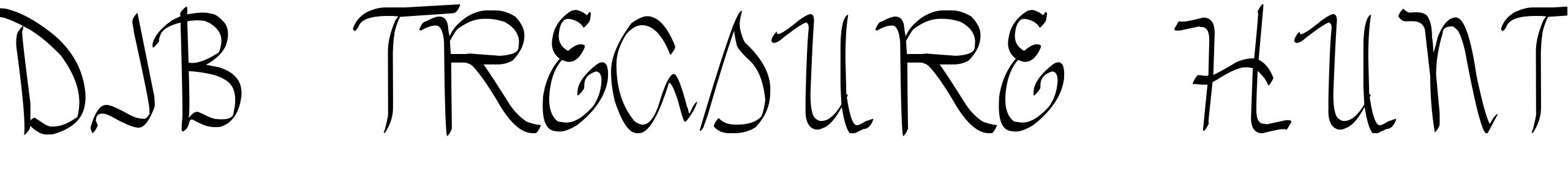 Font DJB TREASURE HUNT