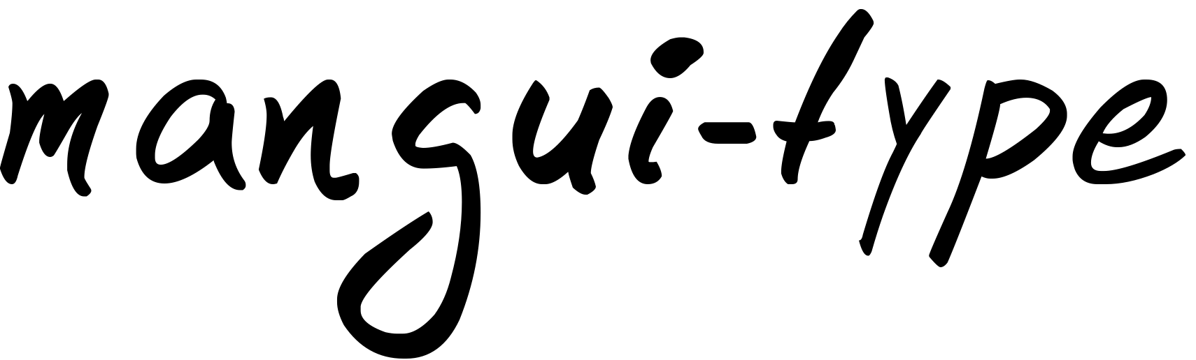 Font mangui-type