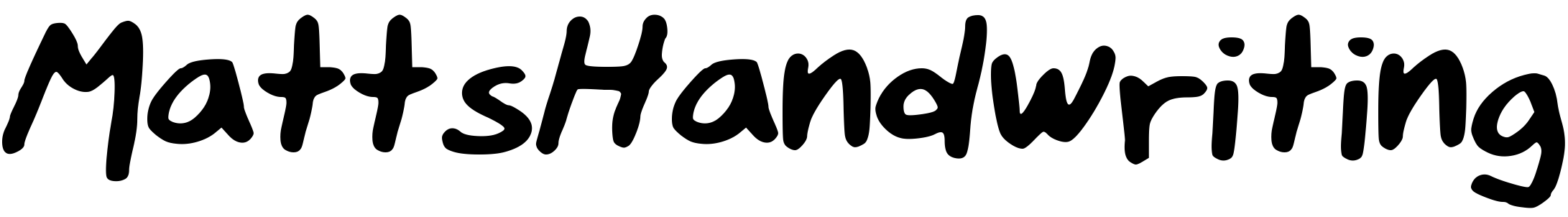 Font MattsHandwriting