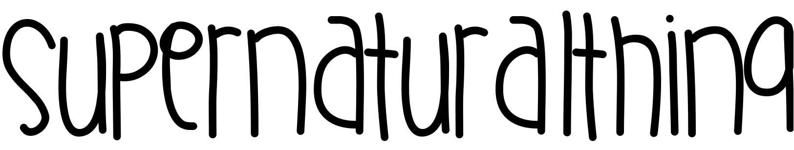 Font SupernaturalThing
