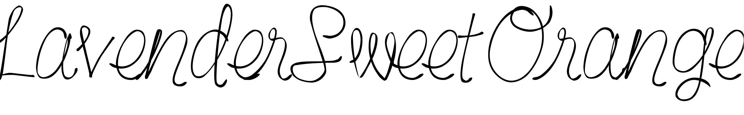 Font LavenderSweetOrange