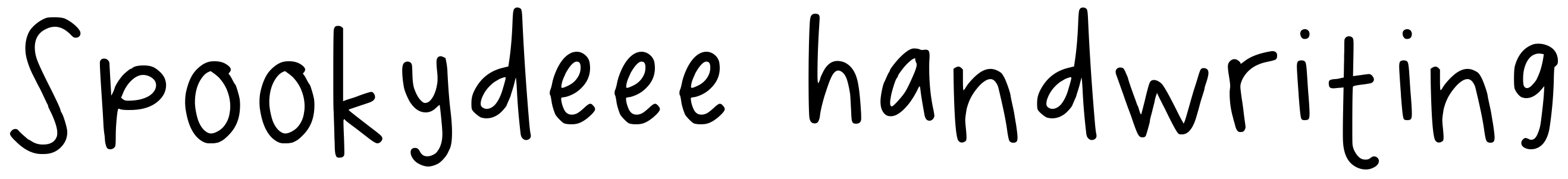 Font Spookydeee_handwriting