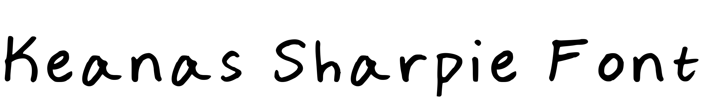 Font Keanas Sharpie Font
