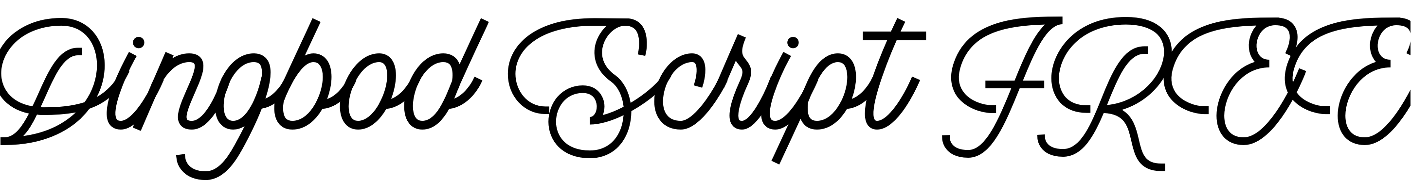 Font Dingbod Script FREE