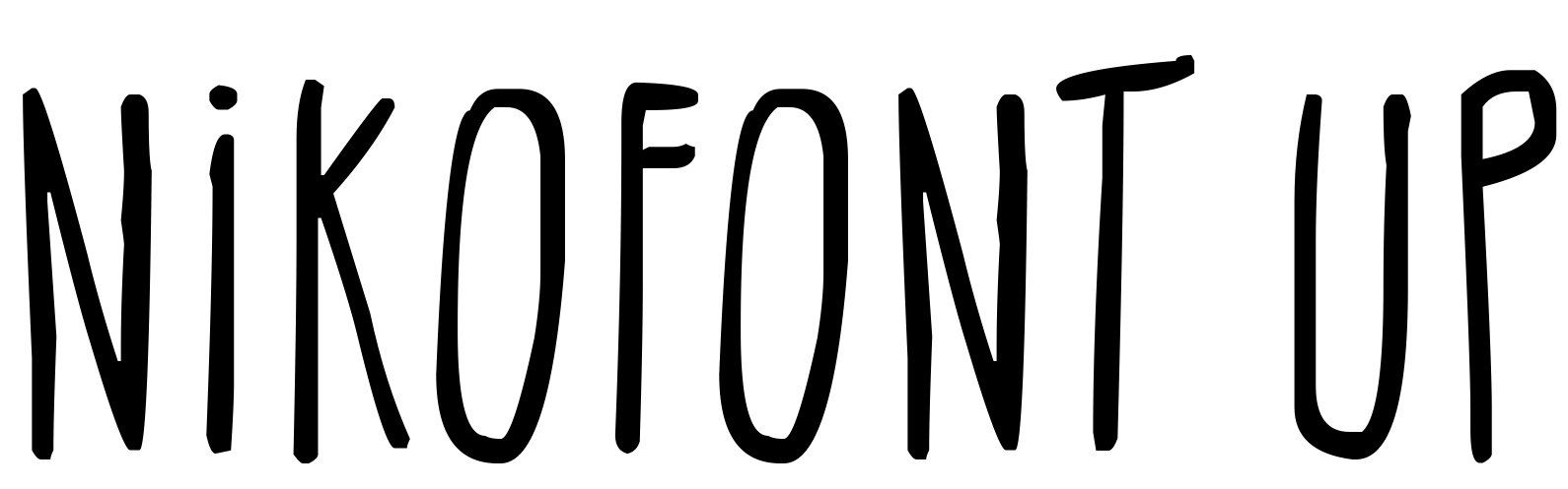 Font NikoFont Up