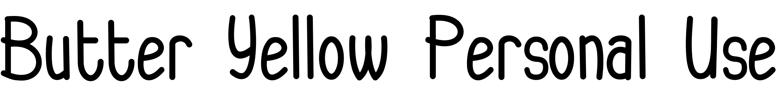 Font Butter Yellow Personal Use