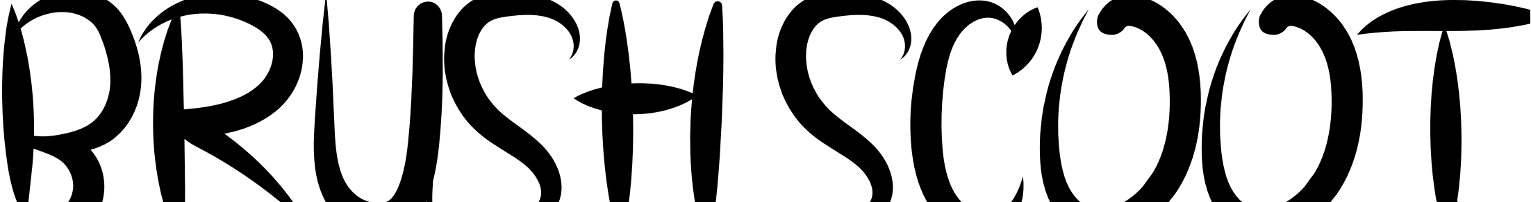 Font BRUSH SCOOT