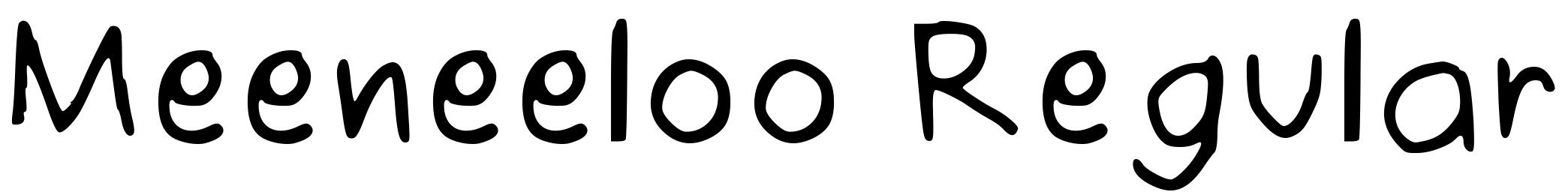 Font Meeneeloo Regular