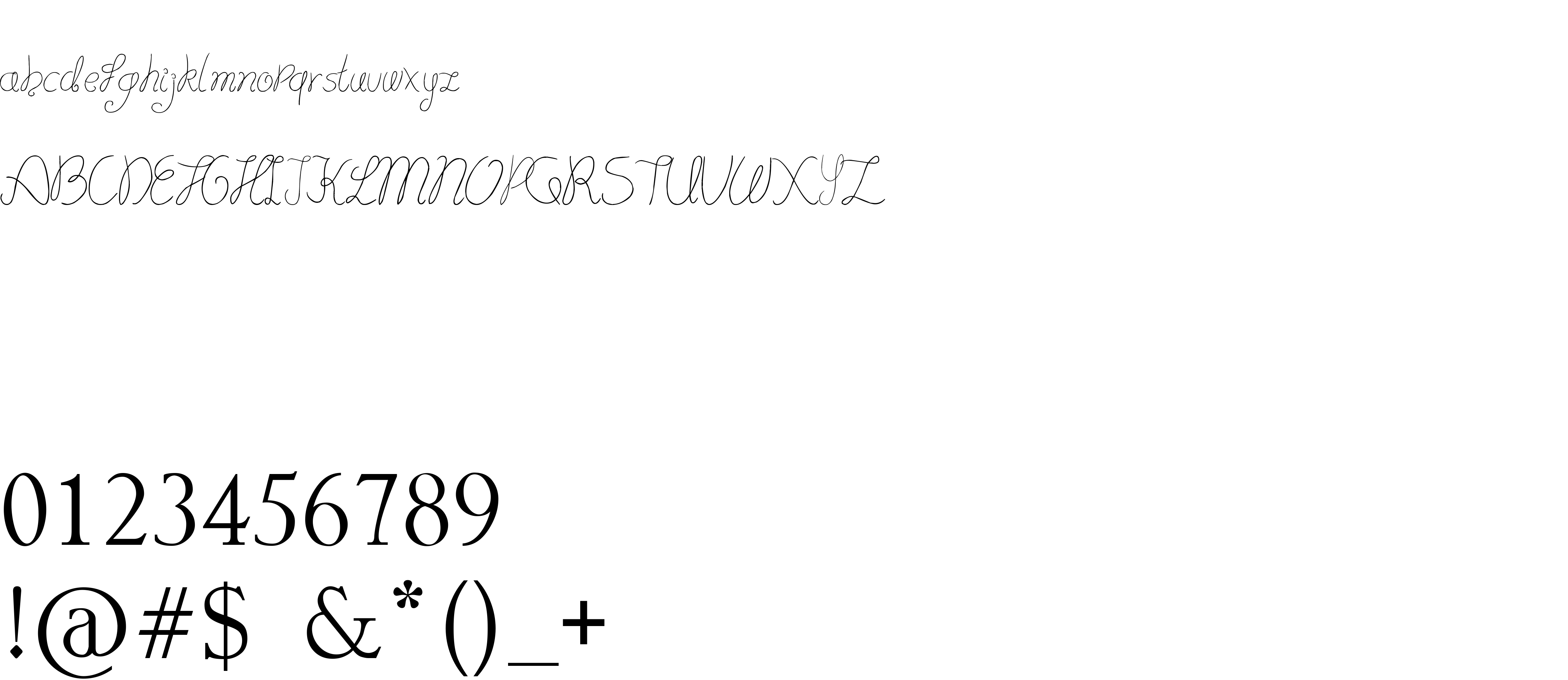 Preview font lydeke Handwrithing