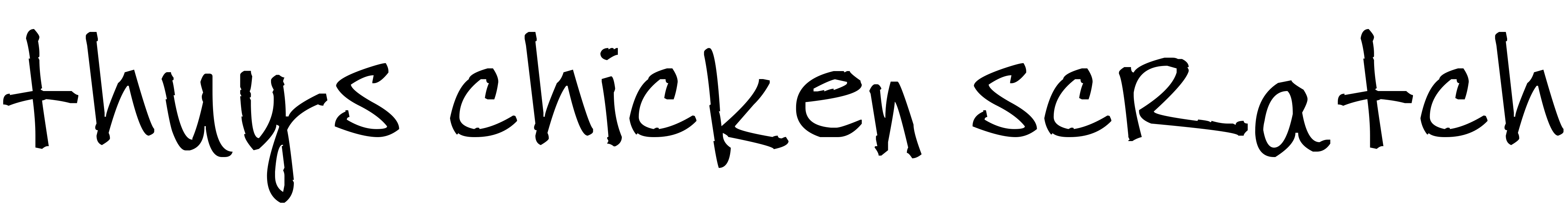 Font thuys chicken scratch