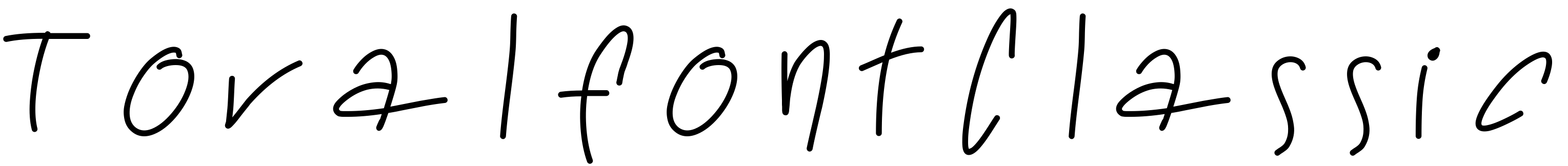 Font ToralfontClassic