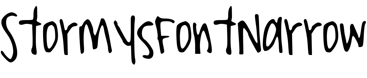 Font StormysFontNarrow