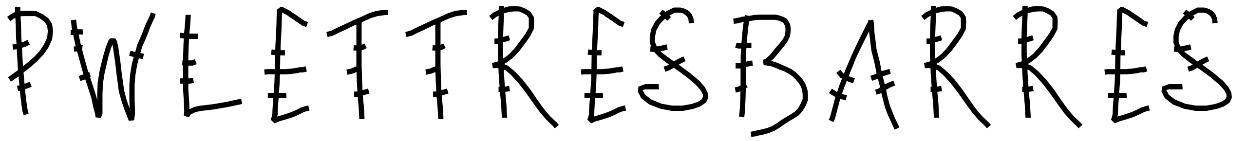 Font PWLettresbarres