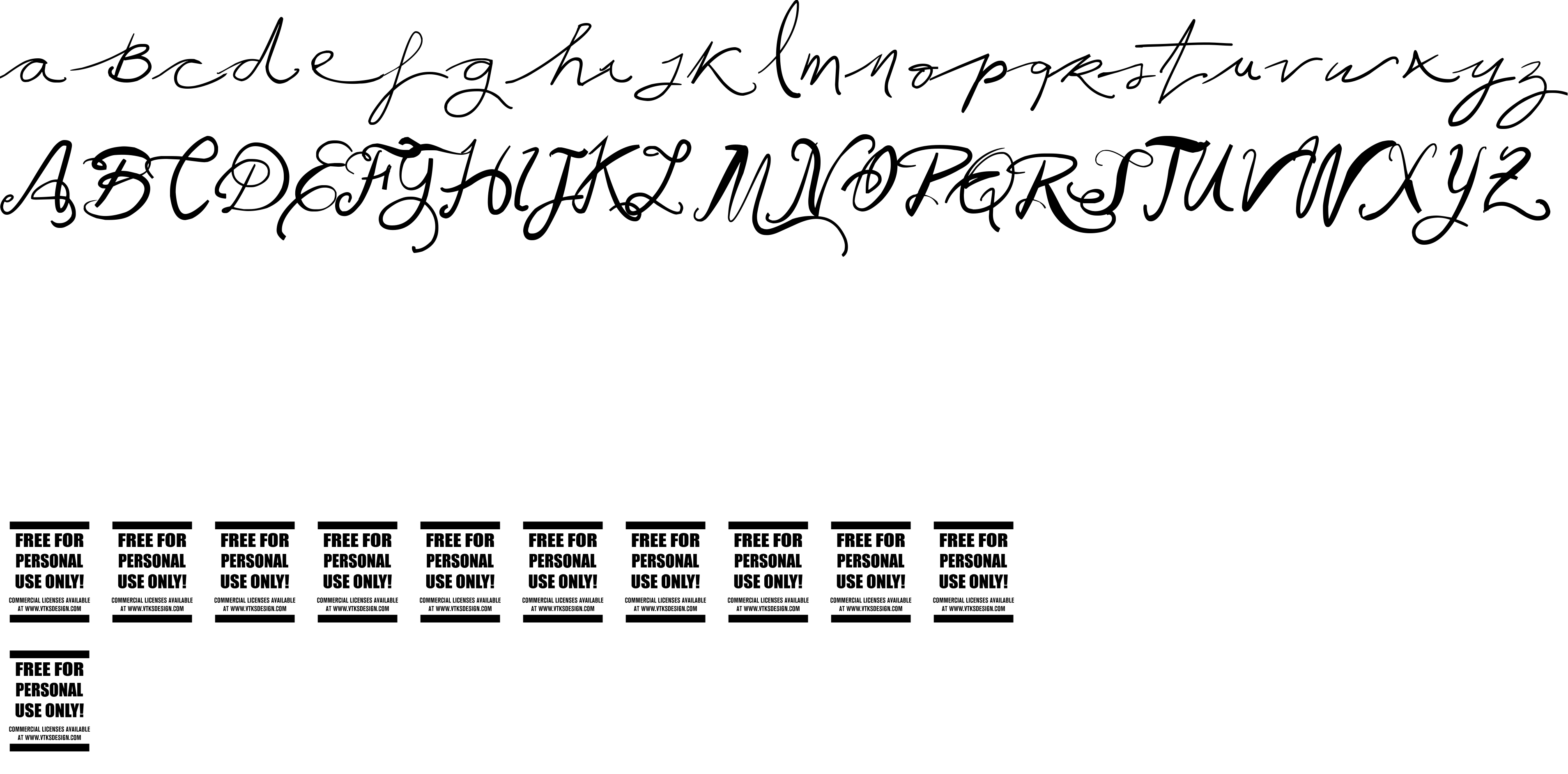 Preview font Vtks Ballerina