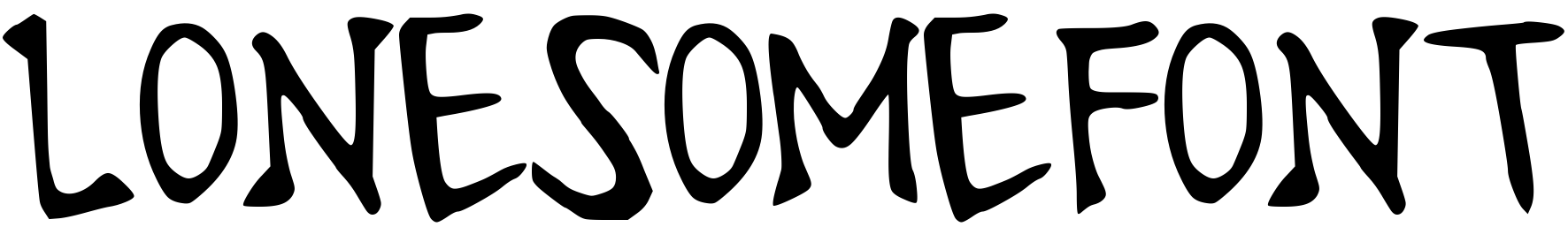 Font LonesomeFont