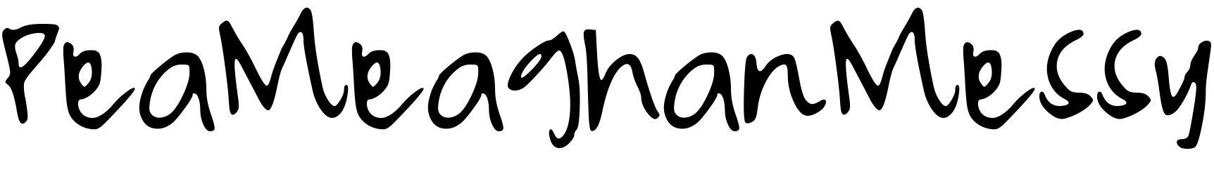 Font PeaMeaghanMessy