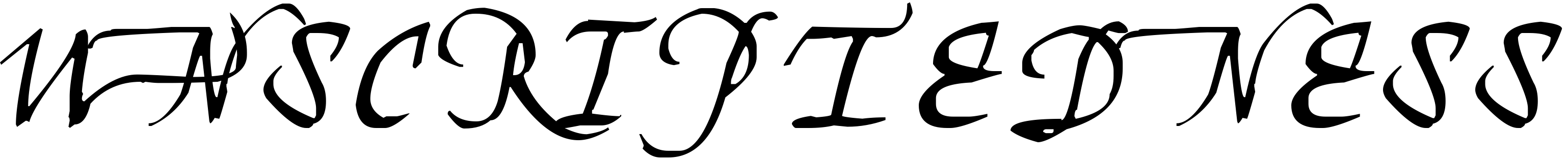 Font Unscriptedness