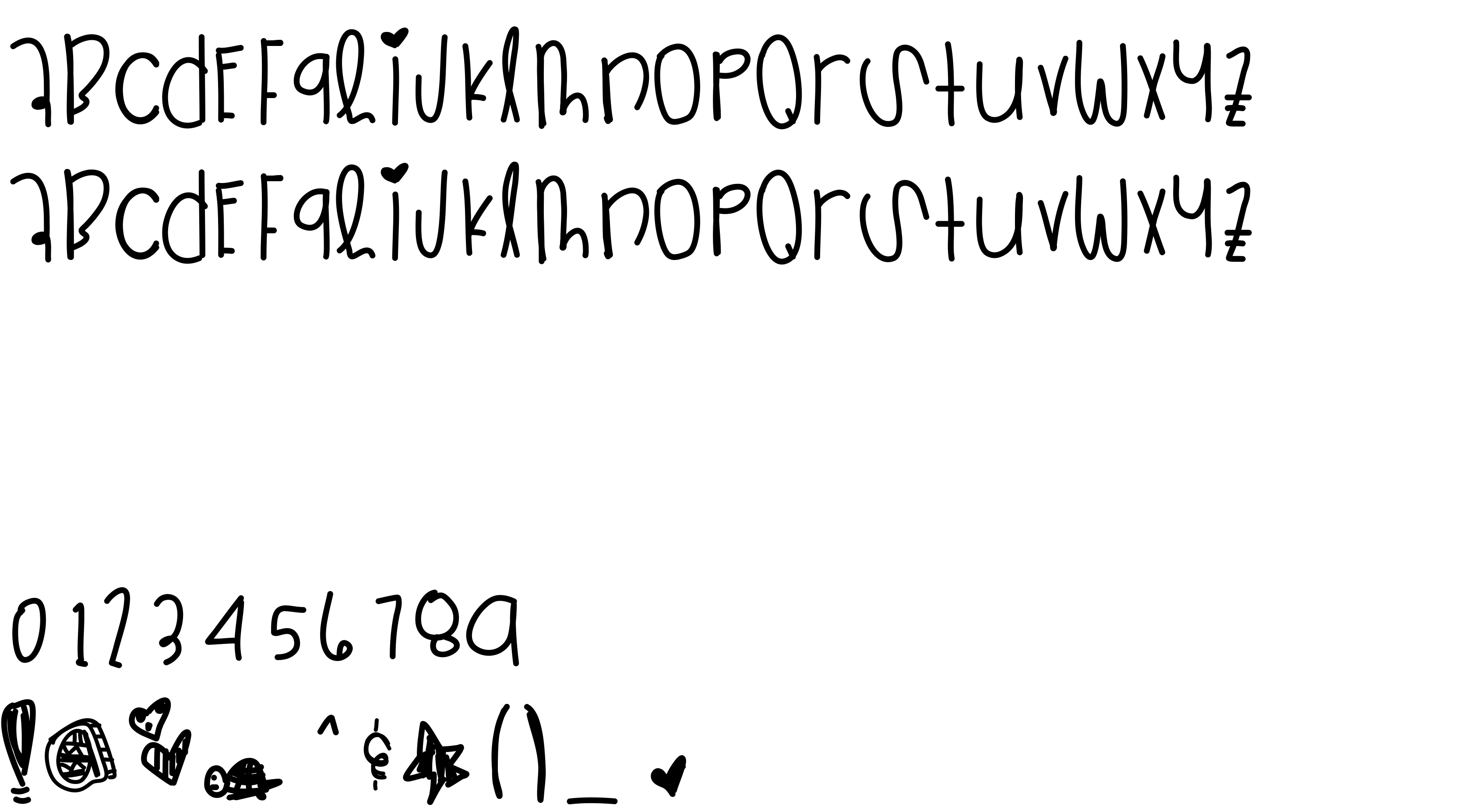 Preview font ZipperHeart