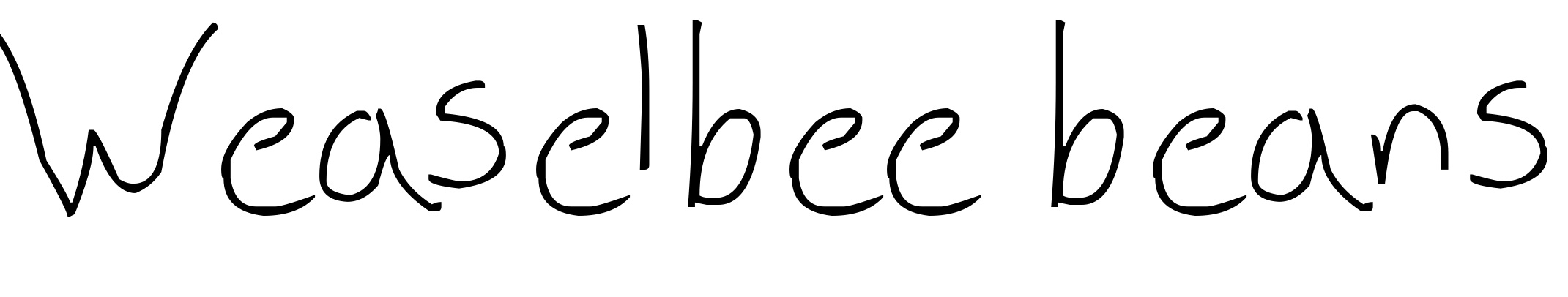 Font Weaselbee beans