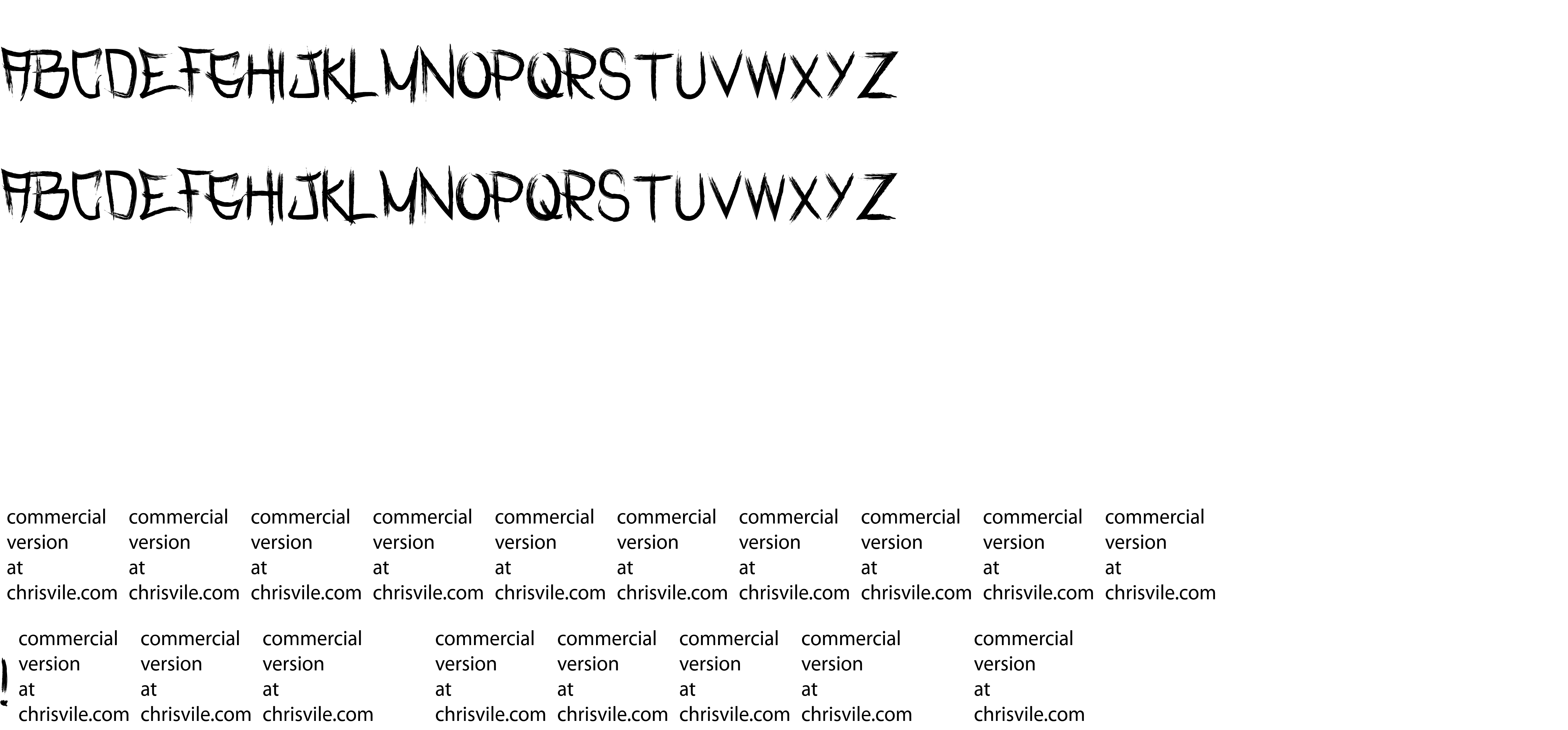 Preview font Rasterized