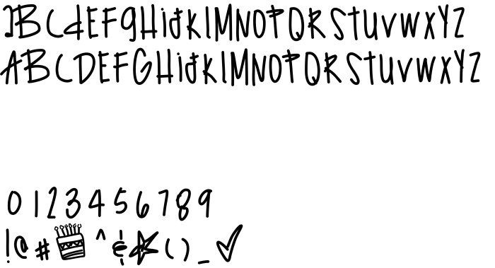 Font SurprzeBirthday