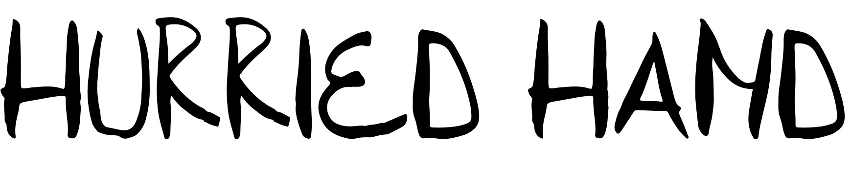 Font Hurried Hand