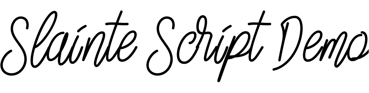 Font Slainte Script Demo