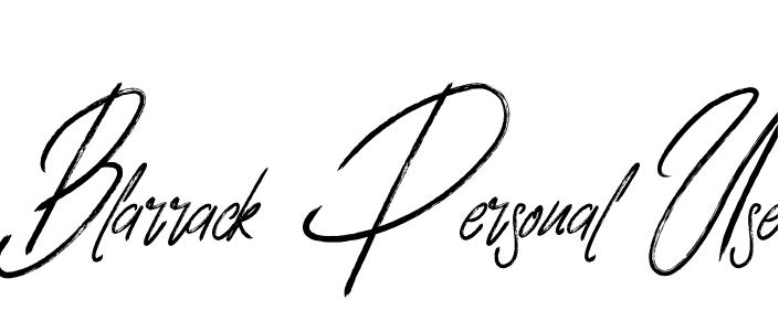 Font Blarrack Personal Use