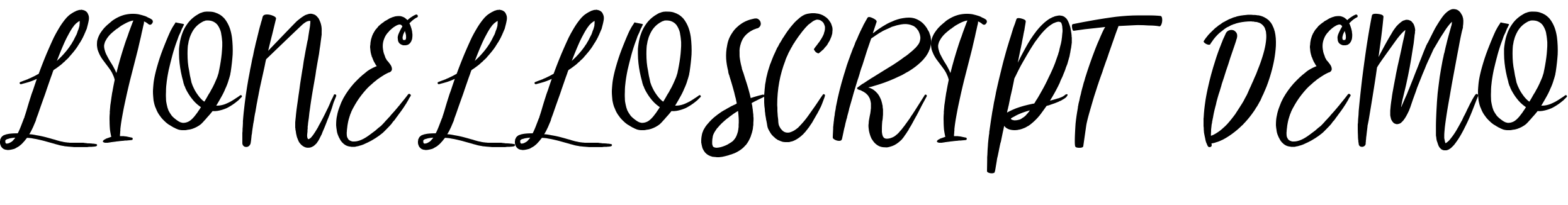Font LIONELLOSCRIPT DEMO