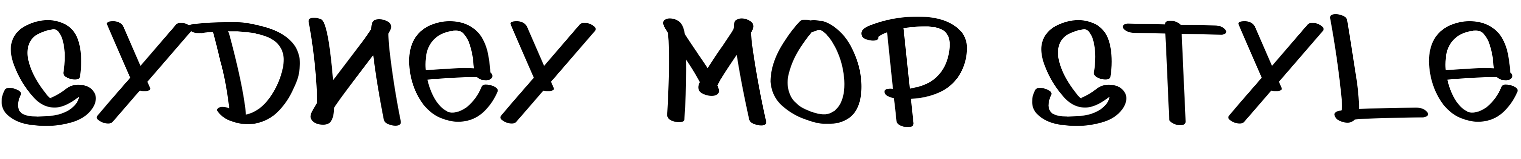 Font sydney mop style