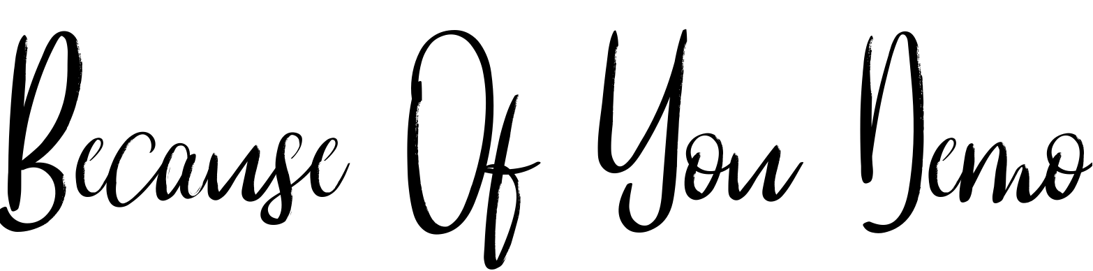 Font Because Of You Demo