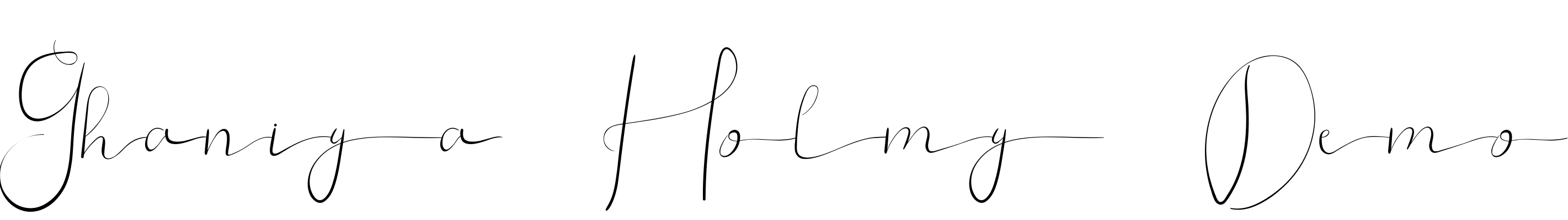 Font Ghaniya Holmy Demo