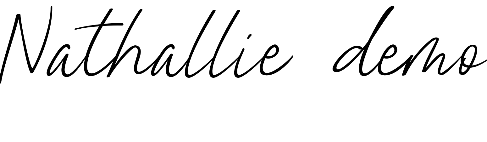 Font Nathallie demo