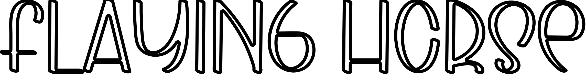 Font FLAYING HORSE